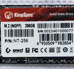 Ssd M.2 2242 Sata Kingspec Nt-256gb Exo Smart E17, T440p and + Color Negro